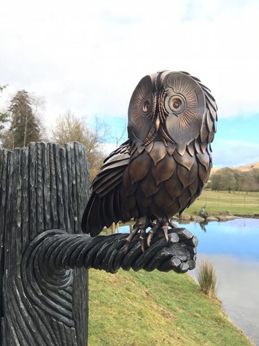 Bronze Owl Sculpture